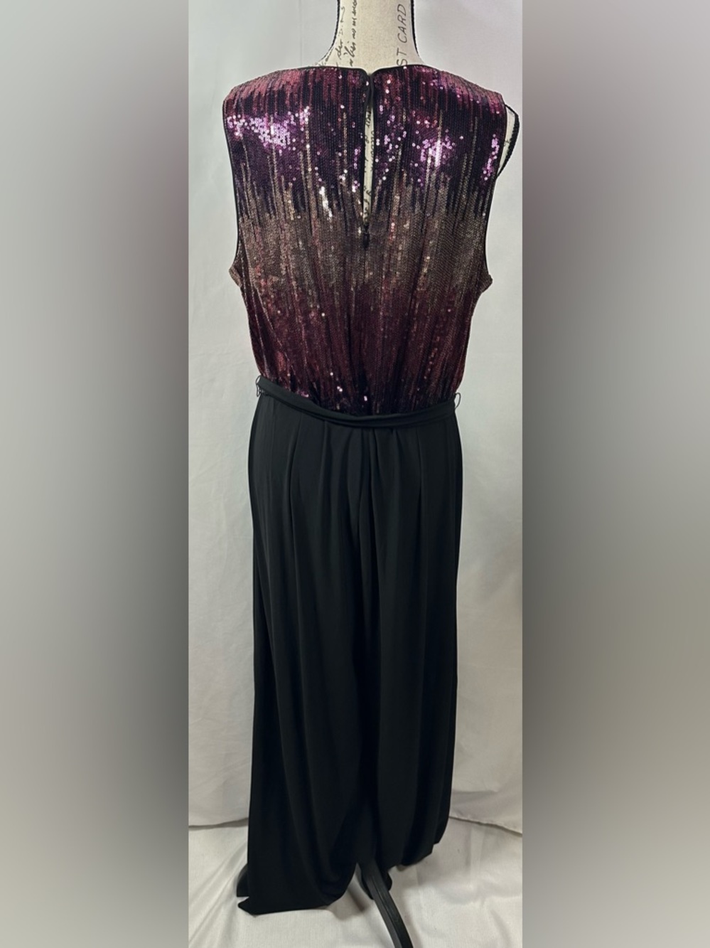 🩷Black Wide-Leg Wrap Pants with Waist Tie - Picture 4 of 12